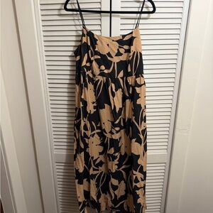 a new day Black and Tan Floral Maxi Dress